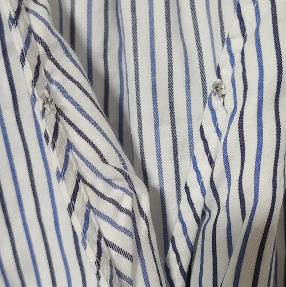Madewell Blue Stripe Wrap Blouse - Women's - Picture 5 of 10